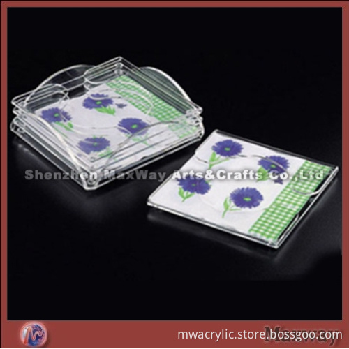Clear Square Single Acrylic/Lucite Napkin Holder